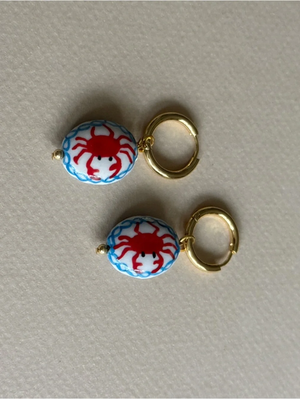Crab hoop earrings N2016 - Picture 3 of 4